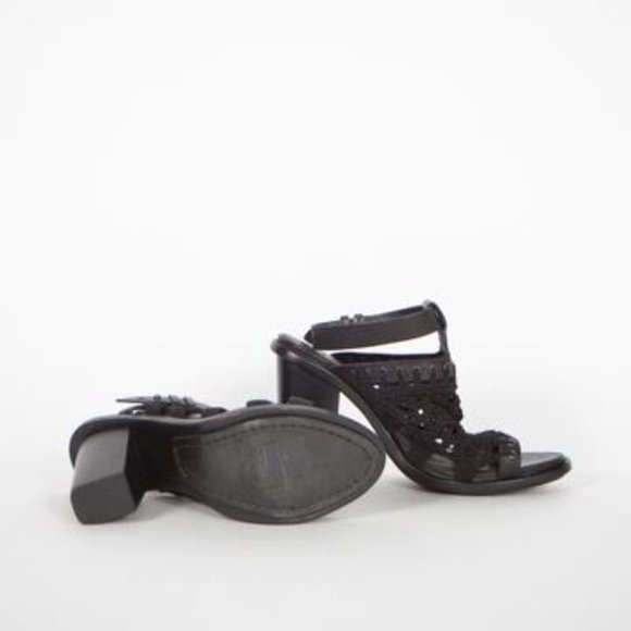 Rag & Bone High Heeled Sandals with Woven Vamp and Ankle Strap - Picture 4 of 4